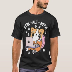 T-shirt Programmeur de chat informatique Hacker Kitten 1