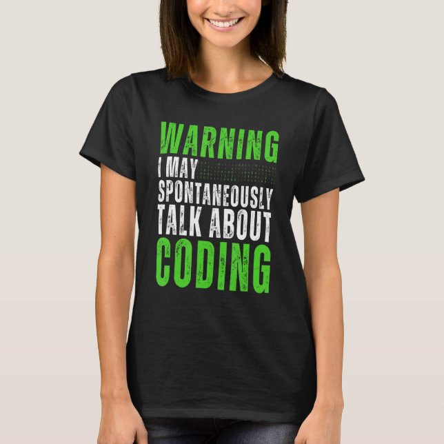 T-shirt Programmeur de code binaire informatique Programma (Devant)