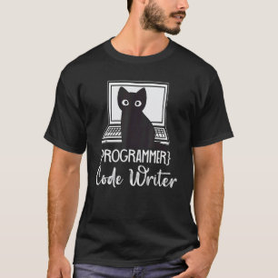 T-shirt Programmeur de code écrivain Chat de programmation