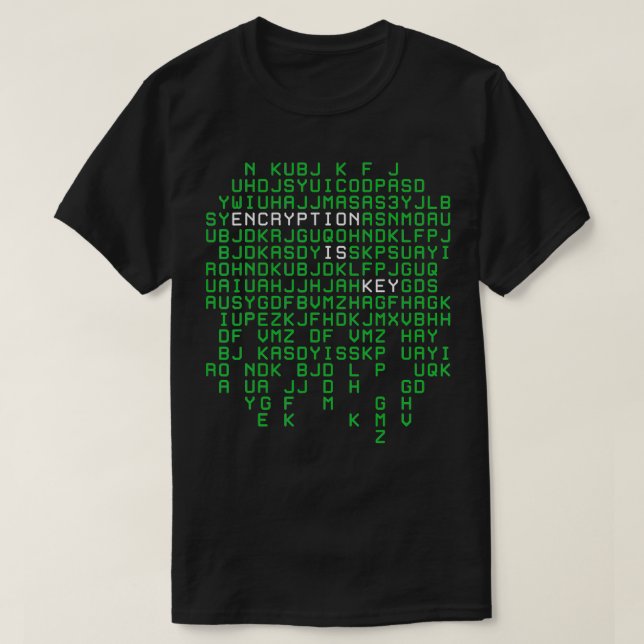 T-shirt Programmeur de sécurité de conception de chiffreme (Design devant)