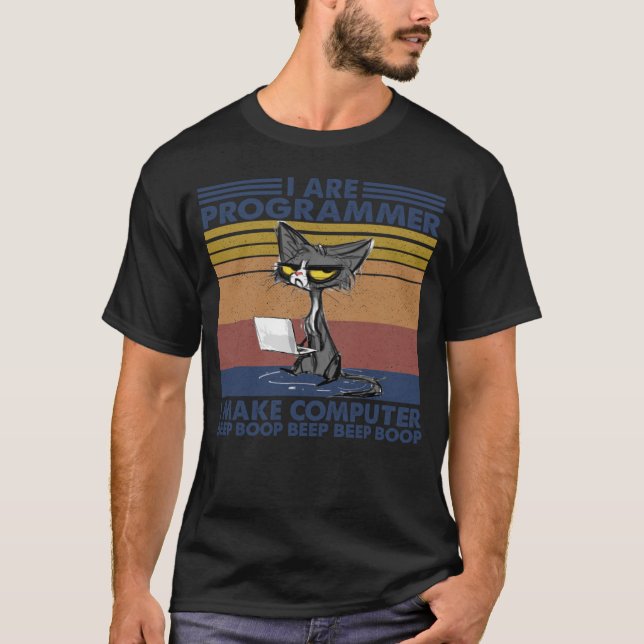 T-shirt Programmeurs Cat Programmer Faire Appareils Inform (Devant)