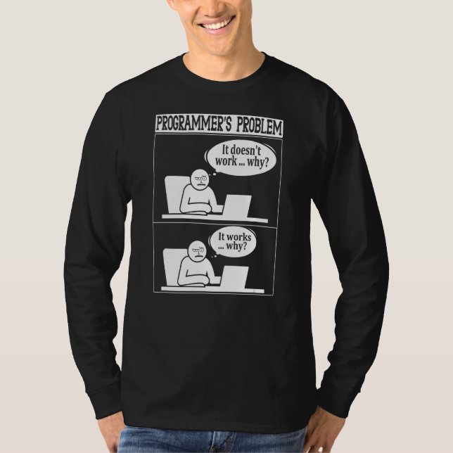 T-shirt Programmeurs Technologie Problème Logiciel Script  (Devant)