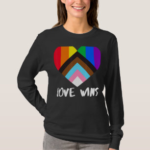 T-shirt Progrès Fierté Drapeau Coeur Inclusivité L'amour g
