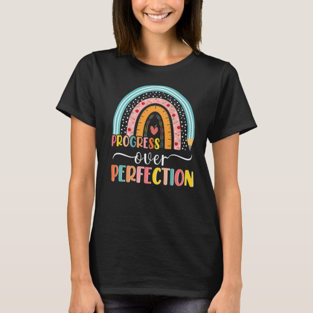 T-shirt Progrès sur la perfection Spirituel Enseignant Ens (Devant)