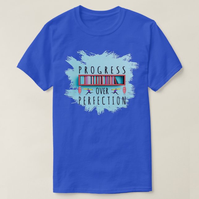 T-shirt Progrès sur l'enseignant motivationnel (50) (Design devant)