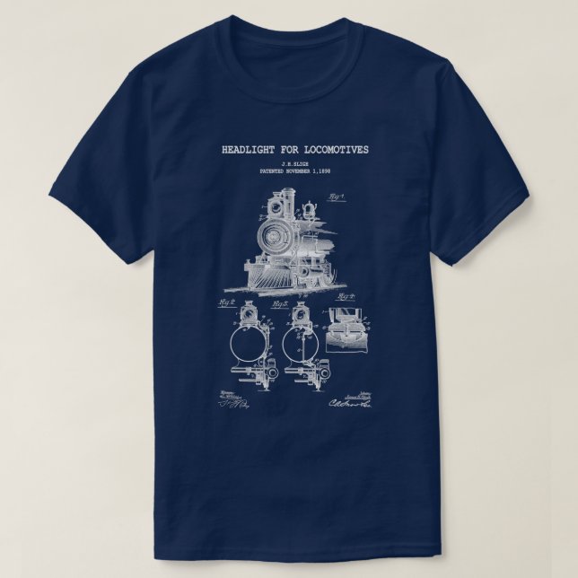 T-shirt Projecteur pour Locomotives (Design devant)