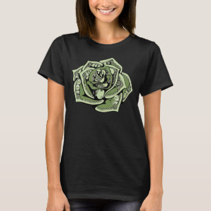 T-shirt Projet de loi de cent dollars Rose Green 100 dolla