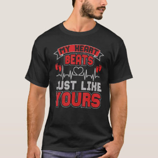 T-shirt Prolife for Women My Heart Beats Just Like Yours P