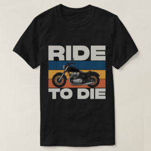 T-shirt Promenade à moto personnalisée Vintage Sunset Ride
