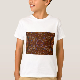 T-shirt Promenade aborigène australienne avec traces anima