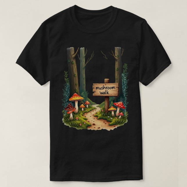T-shirt Promenade aux champignons (Design devant)