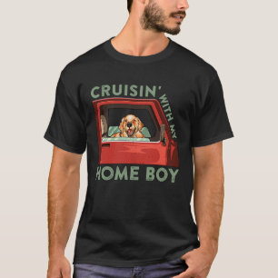 T-shirt Promenade avec mon chien compagnon de route Golden