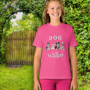 T-shirt Promeneuse de chiens adolescente
