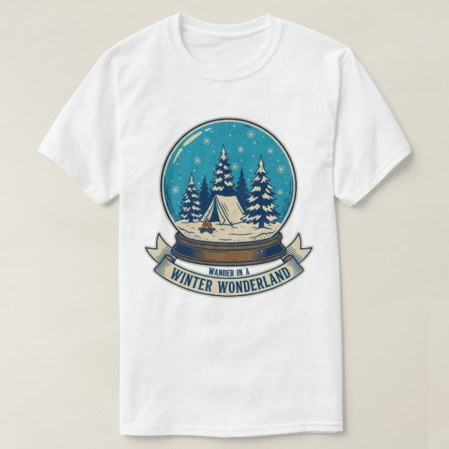 T-shirt Promenez-vous dans un pays des merveilles en hiver (Design devant)