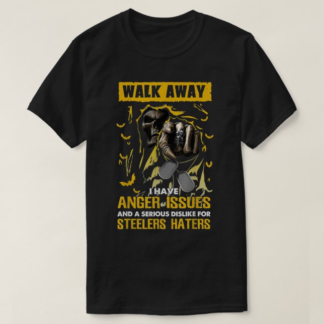 T-shirt Promenez-Vous J'Ai Des Problèmes De Colère Pour Le (Design devant)