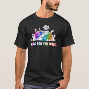 T-shirt Promenez-vous vers le monde avec amour dans la bai