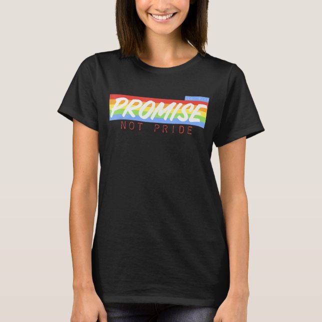 T-shirt Promesse non fière drapeau gay LGBT (Devant)