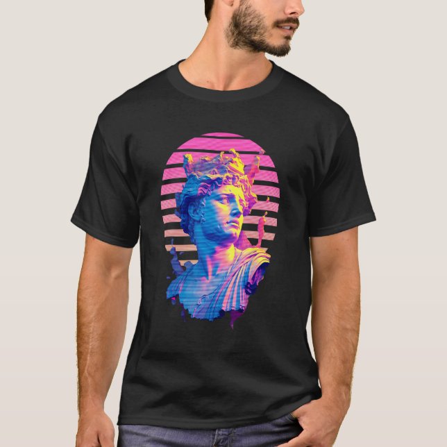 T-shirt Prométheus Vaporwave Esthétique Grec Dieu Rétroond (Devant)