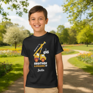 T-shirt Promoté À Big Brother Crane Véhicule Nom Personnal