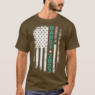 T-shirt Promoté à papa 2023 us américain pour nouveau papa