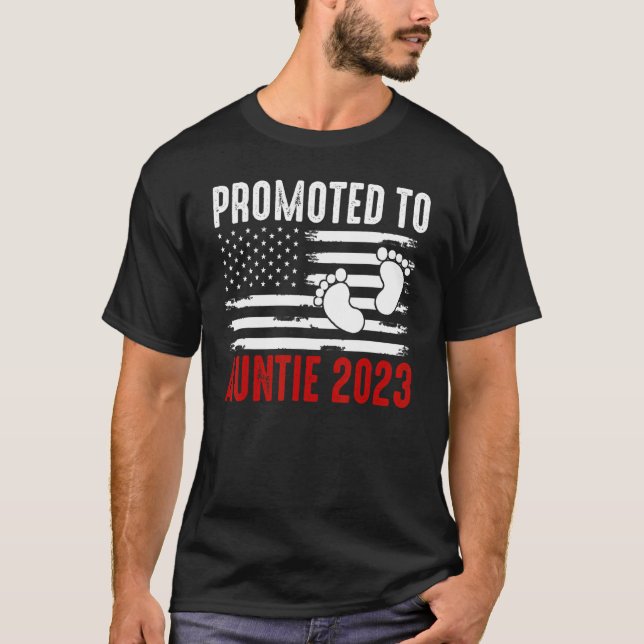 T-shirt Promoté À Tante 2023 Fier Famille Bébé Pregnanc (Devant)