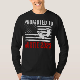 T-shirt Promoté À Tante 2023 Fier Famille Bébé Pregnanc