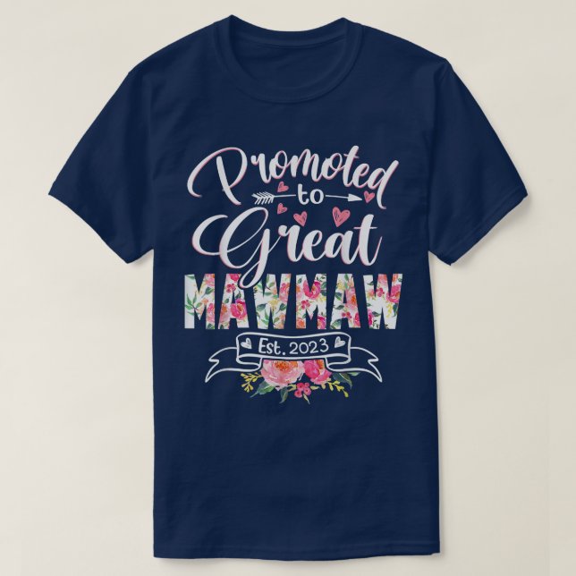T-shirt Promoté pour Great Mawmaw Est 2023 Floral First Ti (Design devant)