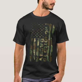 T-shirt Promoted to Daddy Patriotic USA American Flag men 
