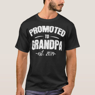T-shirt Promoted to Grandpa 2019 New Grandfather to be Gif