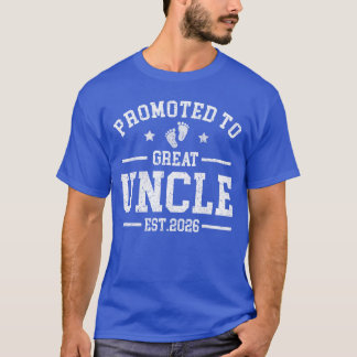 T-shirt Promoted to Great Uncle Est 2026 New Great Aunt Fa