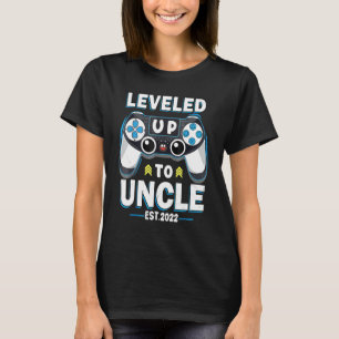 T-shirt Promoted To Uncle Est. 2022 2021 Leveled Up To Dad