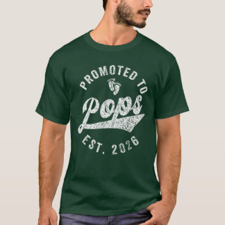 T-shirt Promotedo Pops Est 2026 Firstime Grandpa boy frien