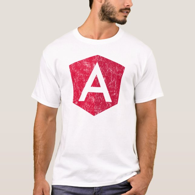 T-shirt Promoteur angulaire vintage de Javascript de JS (Devant)