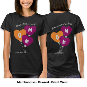 T-shirt Promotional Happy Mother's Day Logo Social Connect