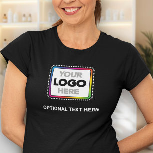 T-shirt promotionnel pour femmes à logo et texte m