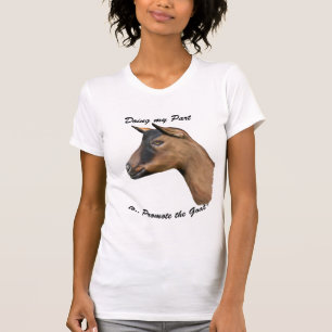 T-shirt Promouvoir la chèvre - Oberhasli Portrait de chèvr
