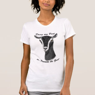 T-shirt Promouvoir la chèvre - Portrait de chèvre alpine