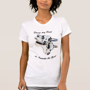 T-shirt Promouvoir la chèvre - Pygmée chèvre Portrait Babi