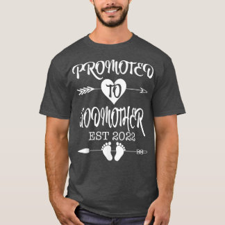 T-shirt Promted To Godmother EST 2022 Pregnancy Reveal