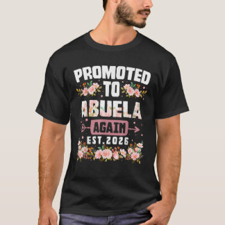 T-shirt Promu à ABUELA de nouveau 2026 mignonne Flower Mot