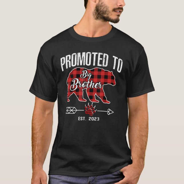 T-shirt Promu À Big Brother 2023 Ours Pyjama Rouge Plaid (Devant)