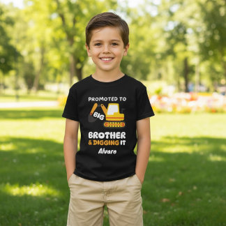 T-shirt Promu À Big Brother Excavator Anniversaire Personn