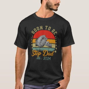 T-shirt Promu À Étape Papa Est 2024 Hommes Vintage Bientôt