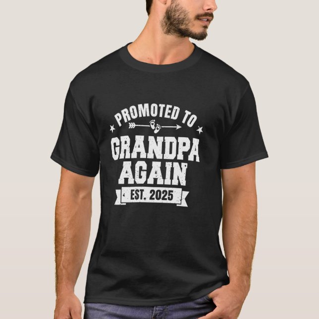 T-shirt Promu à grand-père à nouveau 2025 Bientôt être gra (Devant)