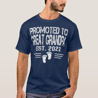 T-shirt Promu À Great Grand-pa Est 2022 Mignonne Nouveau