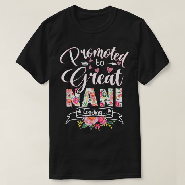 T-shirt Promu à Great Nani Est 2022 Floral première fois (Design devant)