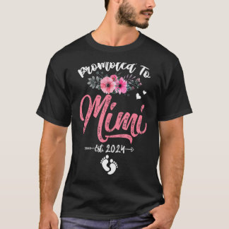 T-shirt Promu À Mimi 2024 Première Fois Nouveau Mimi Pregn