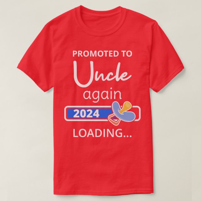 T-shirt Promu À Nouveau À Oncle 2024 Chargement I (Design devant)