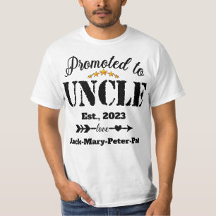 T-shirt Promu À Oncle Leveled Jusqu'À Oncle Cool Guncle