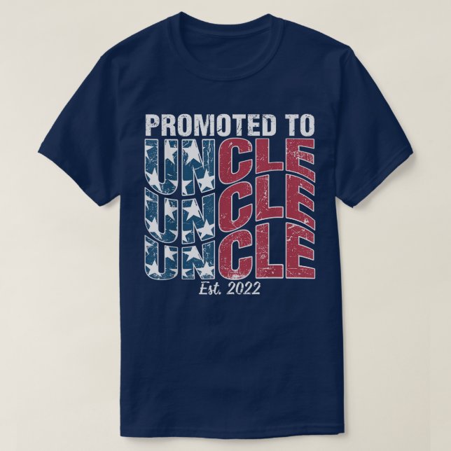 T-shirt Promu à Uncle Est 2022 Hommes USA Drapeau pour la  (Design devant)